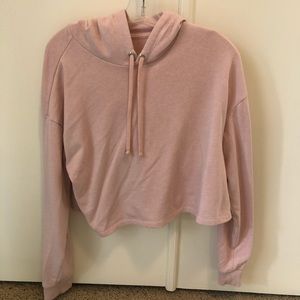 Cropped Light Pink Hoodie